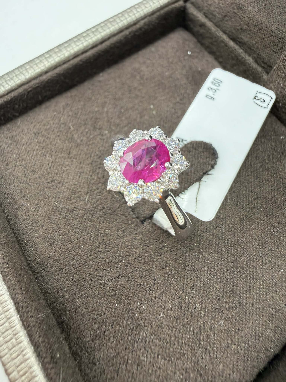 Anello Donna Crivelli con Diamanti e Rubino Ct. 0.96