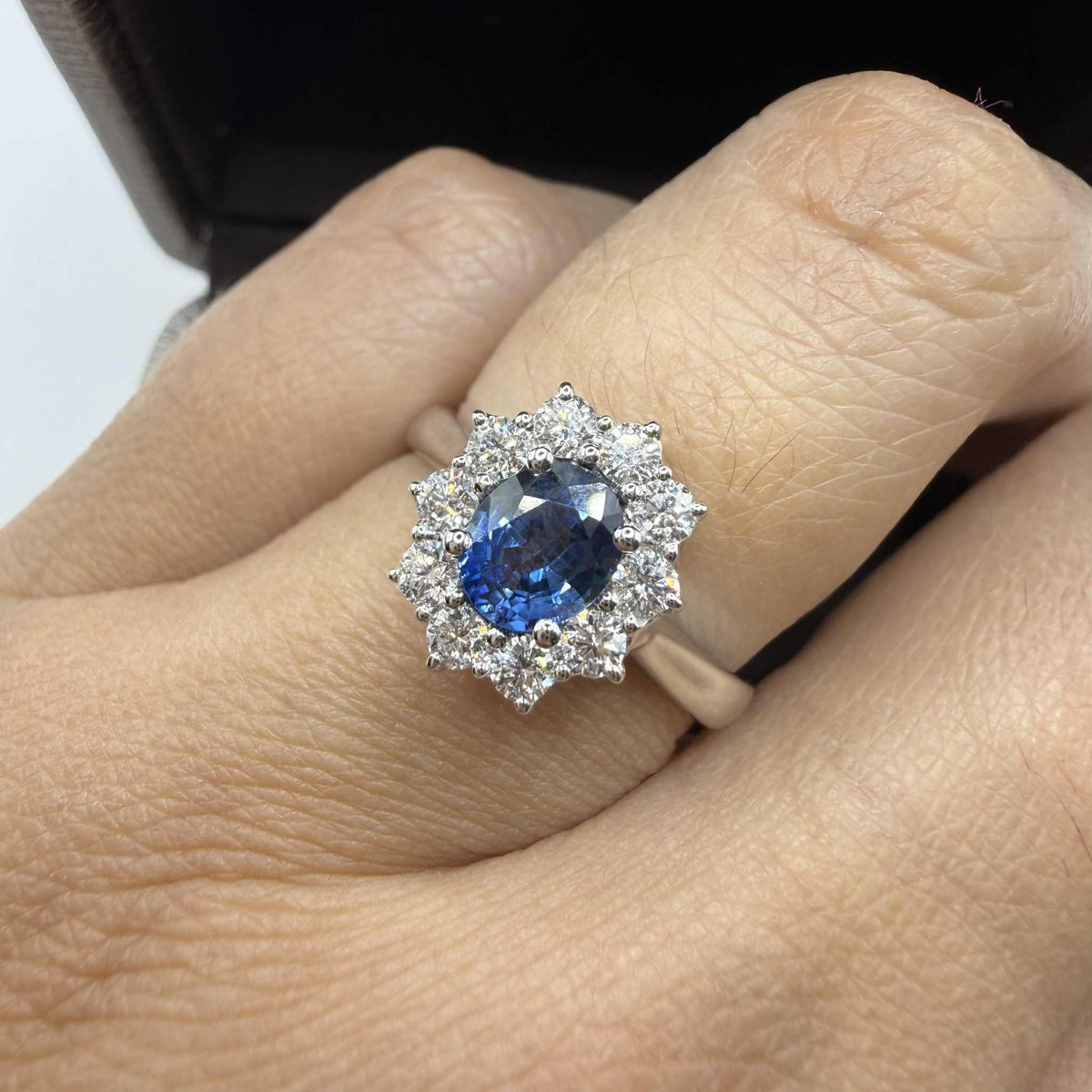 Anello Donna Crivelli con Zaffiro 0,89 e Diamanti