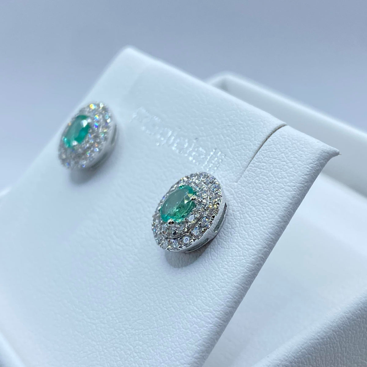 Orecchini Donna Pg Gioielli con Smeraldi 0,54 e Diamanti