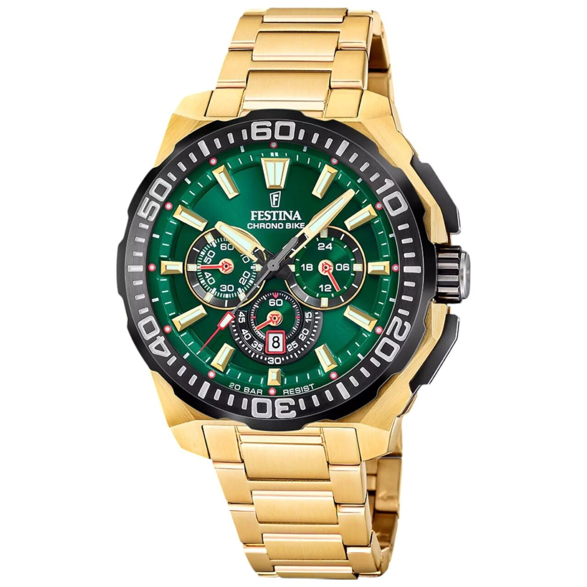 Orologio Uomo Festina in Acciaio Dorato Chronobike