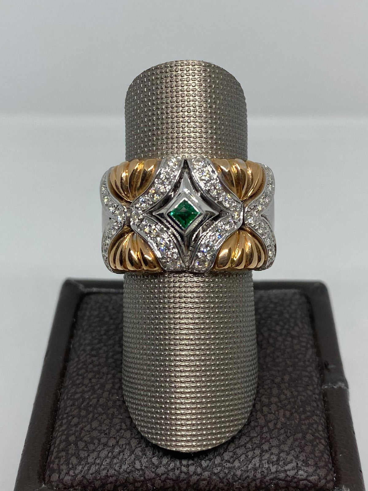 Anello Donna Gianni Carità con Smeraldo ct 0.22 e Diamanti