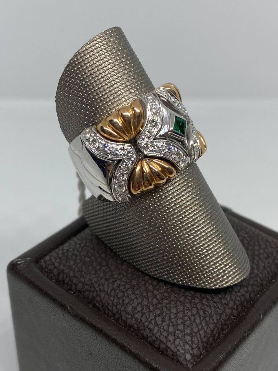 Anello Donna Gianni Carità con Smeraldo ct 0.22 e Diamanti