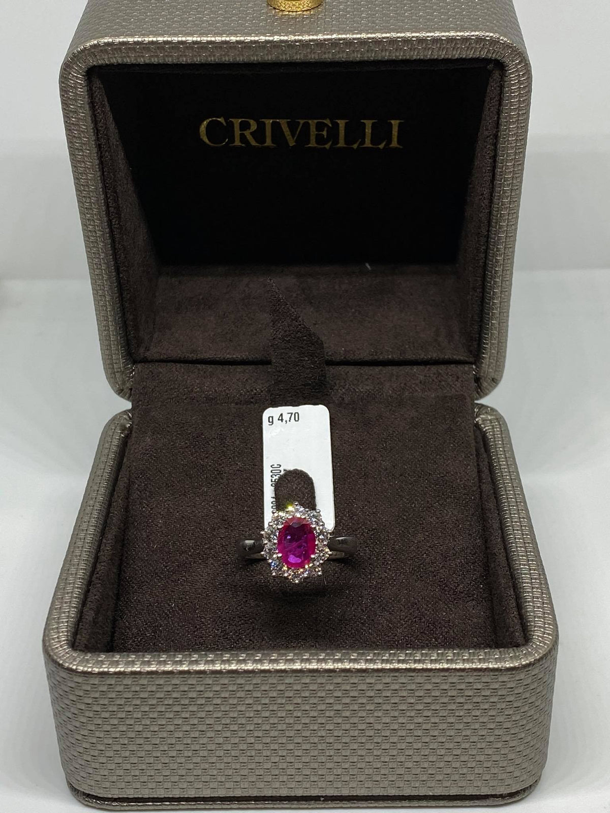 Anello Donna Crivelli con Rubino Ct 0.84 e Diamanti