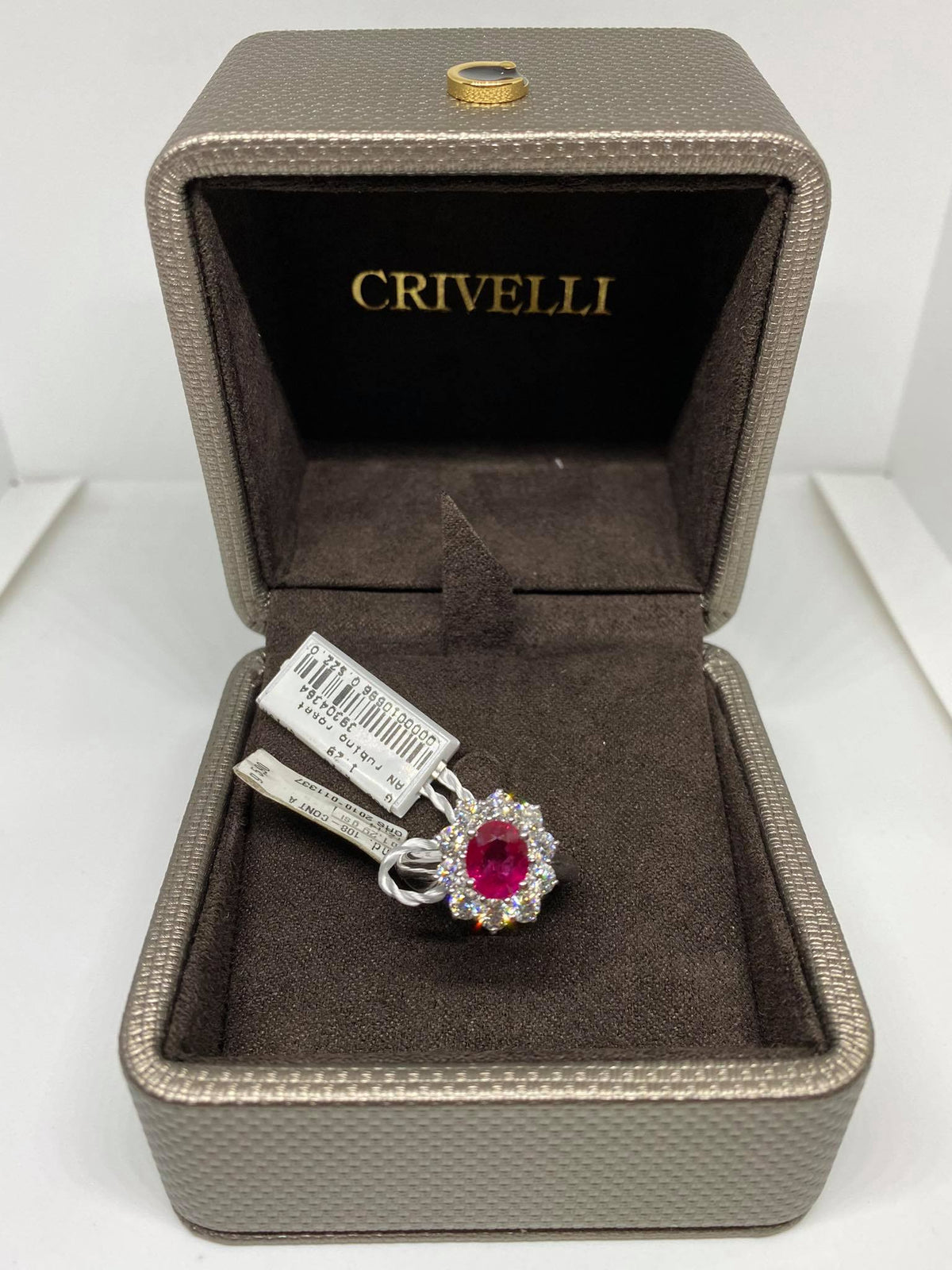 Anello Donna Crivelli Con Rubino Birmano CT 2.14 e Diamanti