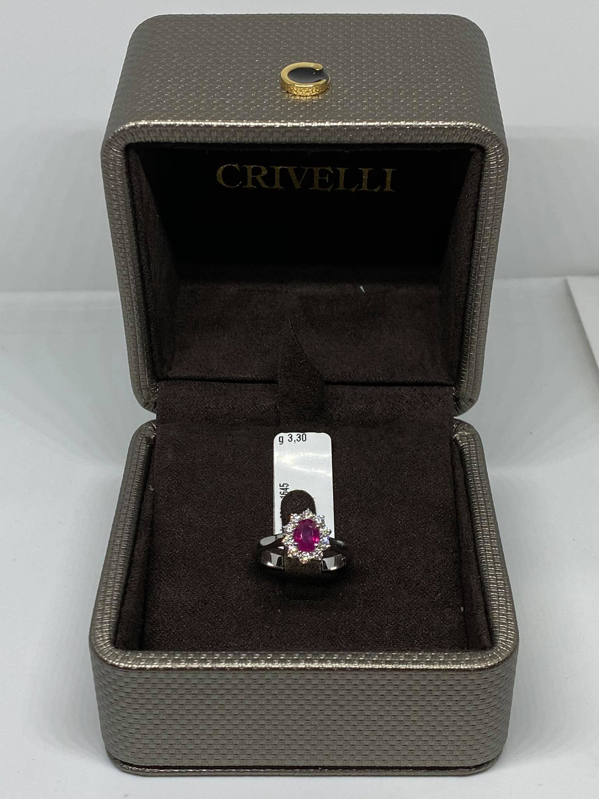 Anello Donna Crivelli con Rubino Ct 0.68 e Diamanti