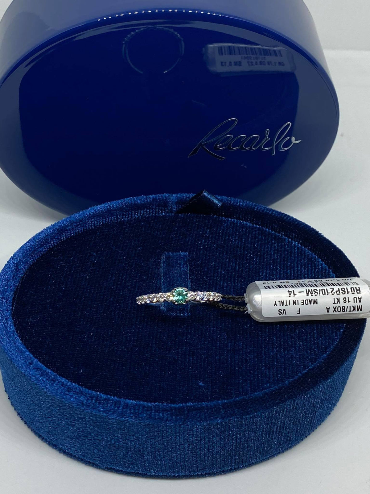 Anello donna Recarlo con Smeraldo ct 0.13 e Diamanti