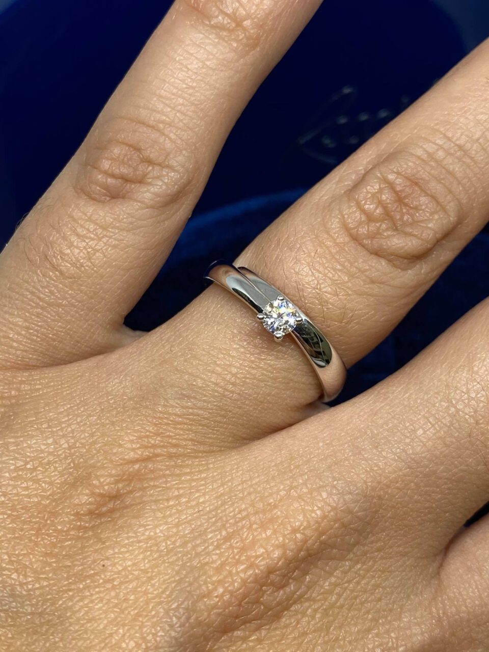 Anello Solitario Recarlo Eternity con Diamante CT 0.19