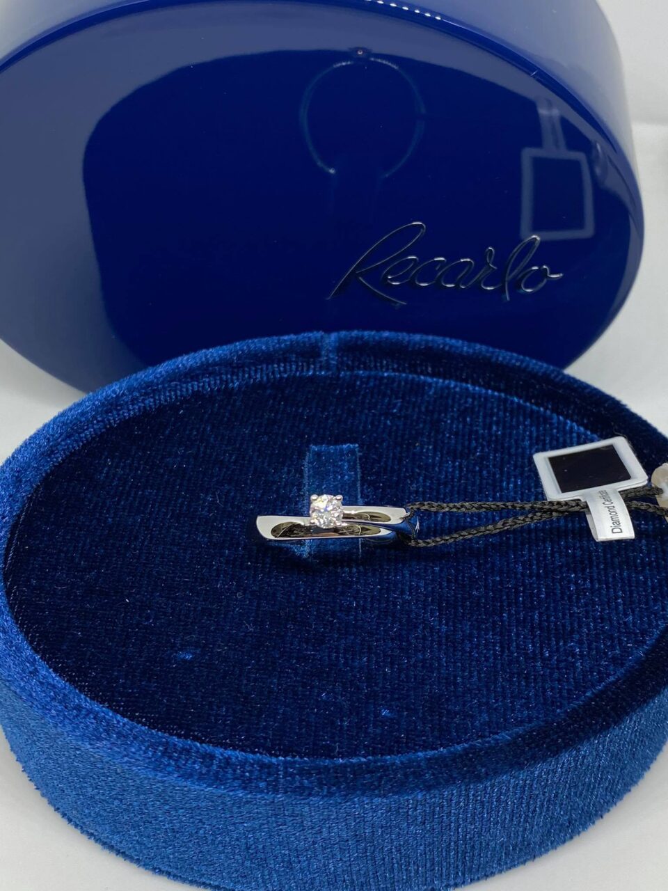 Anello Solitario Recarlo Eternity con Diamante CT 0.19