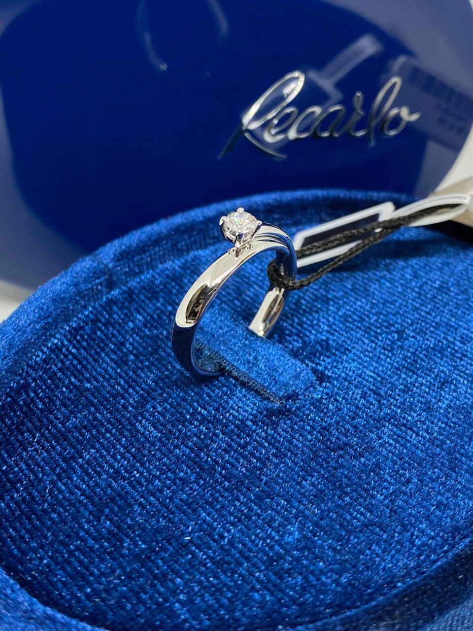Anello Solitario Recarlo Eternity con Diamante CT 0.19