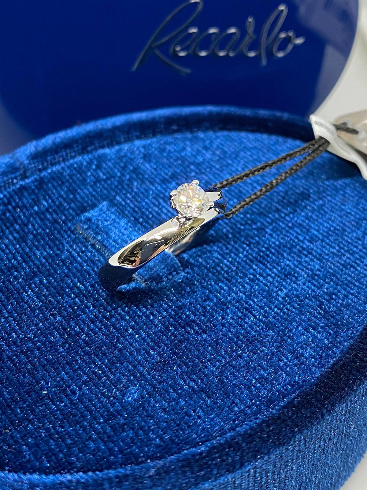 Anello Solitario Recarlo Eternity con Diamante Ct 0.42