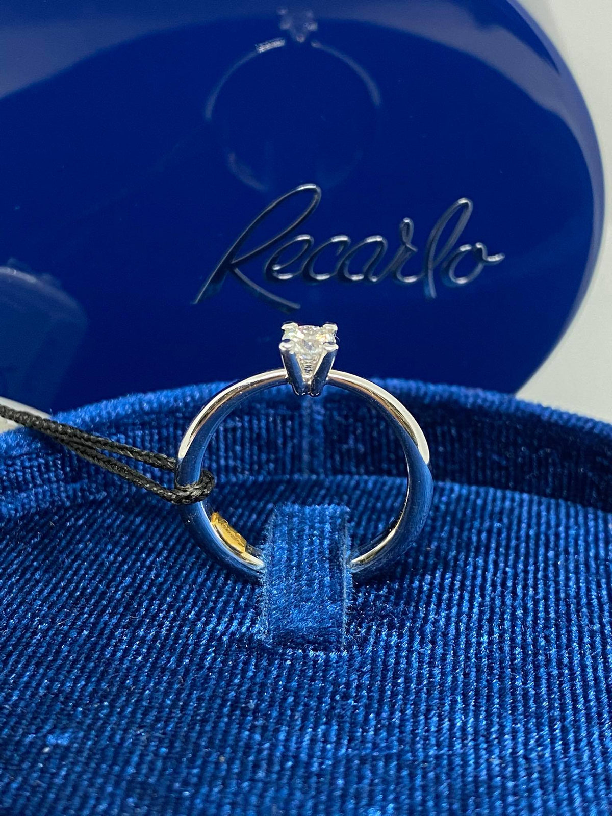 Anello Solitario Recarlo con Diamante Ct 0.35