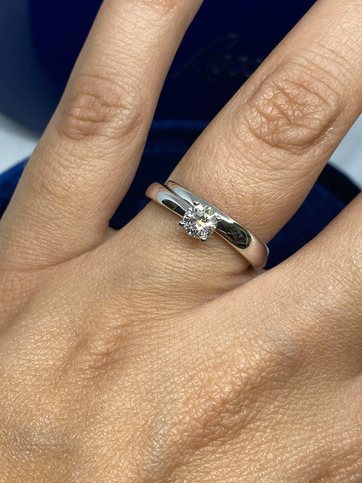 Anello Solitario Recarlo Eternity con Diamante Ct 0.42