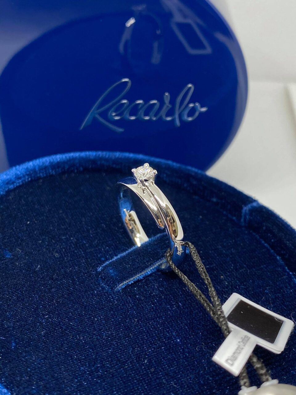 Anello Solitario Recarlo Eternity con Diamante CT 0.19