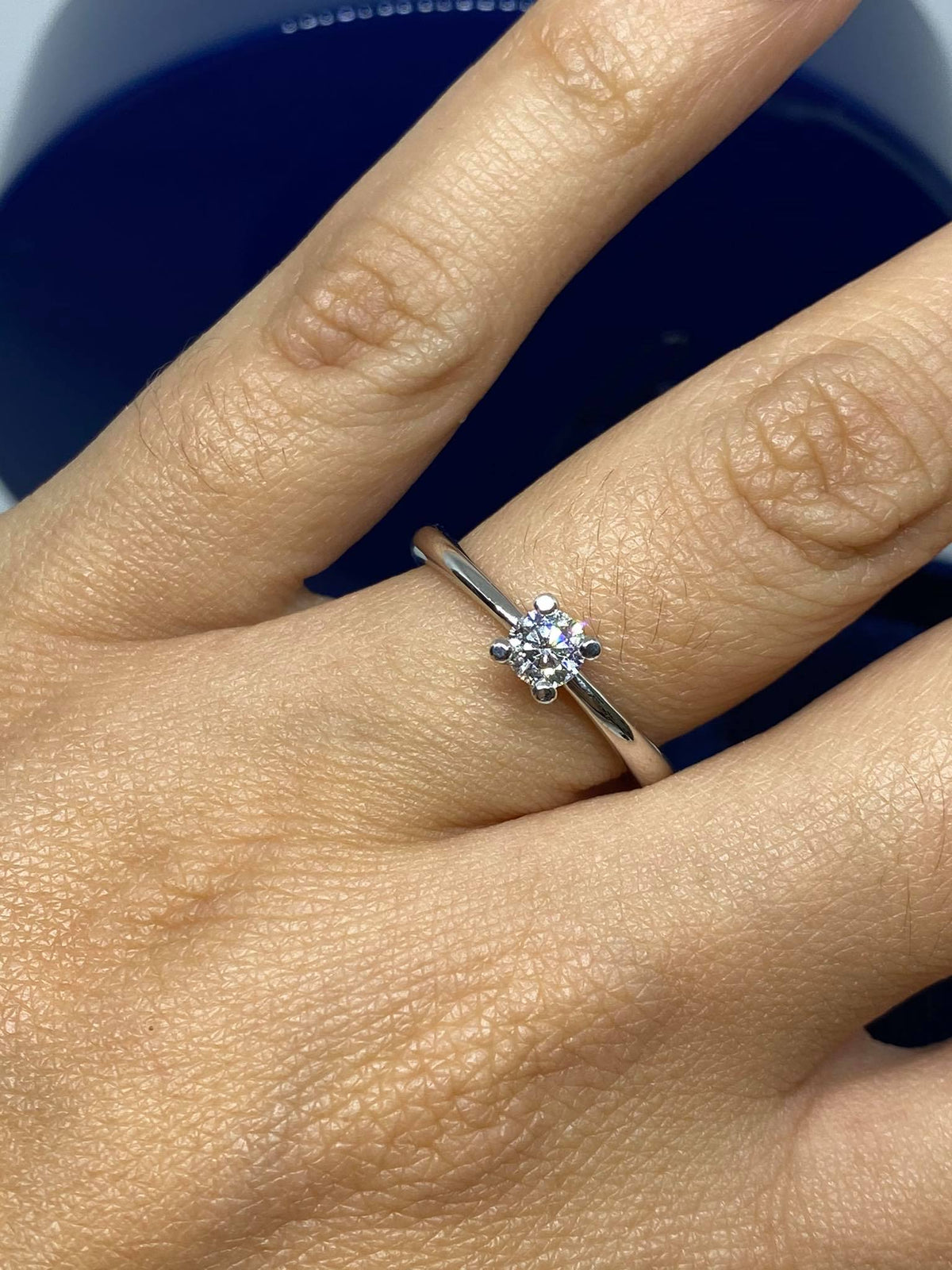Anello Solitario Recarlo con Diamante Ct 0.35