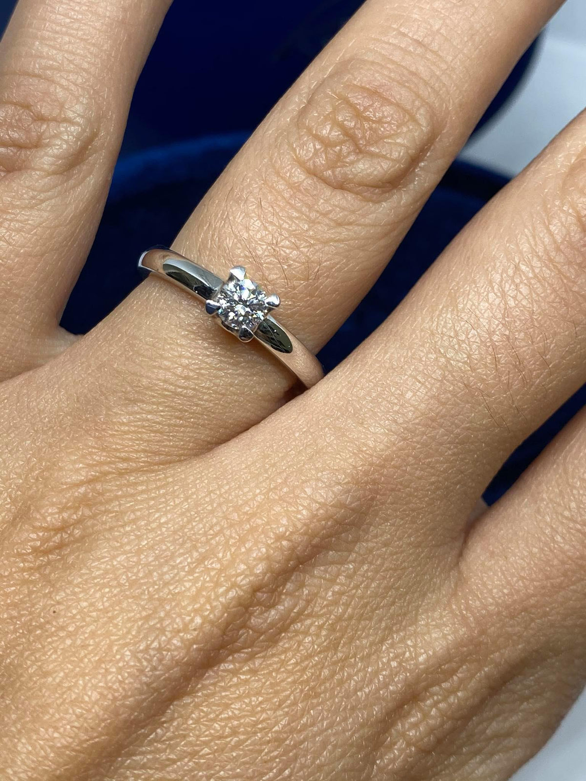 Anello Solitario Recarlo con Diamante Ct 0.30