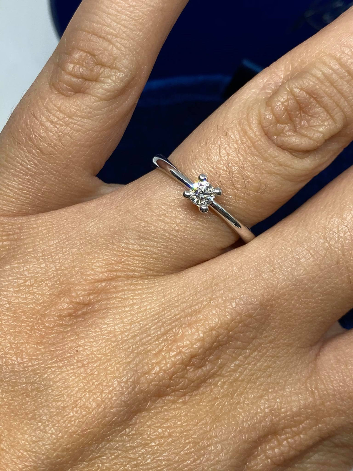 Anello Solitario Recarlo con Diamante Ct 0.20