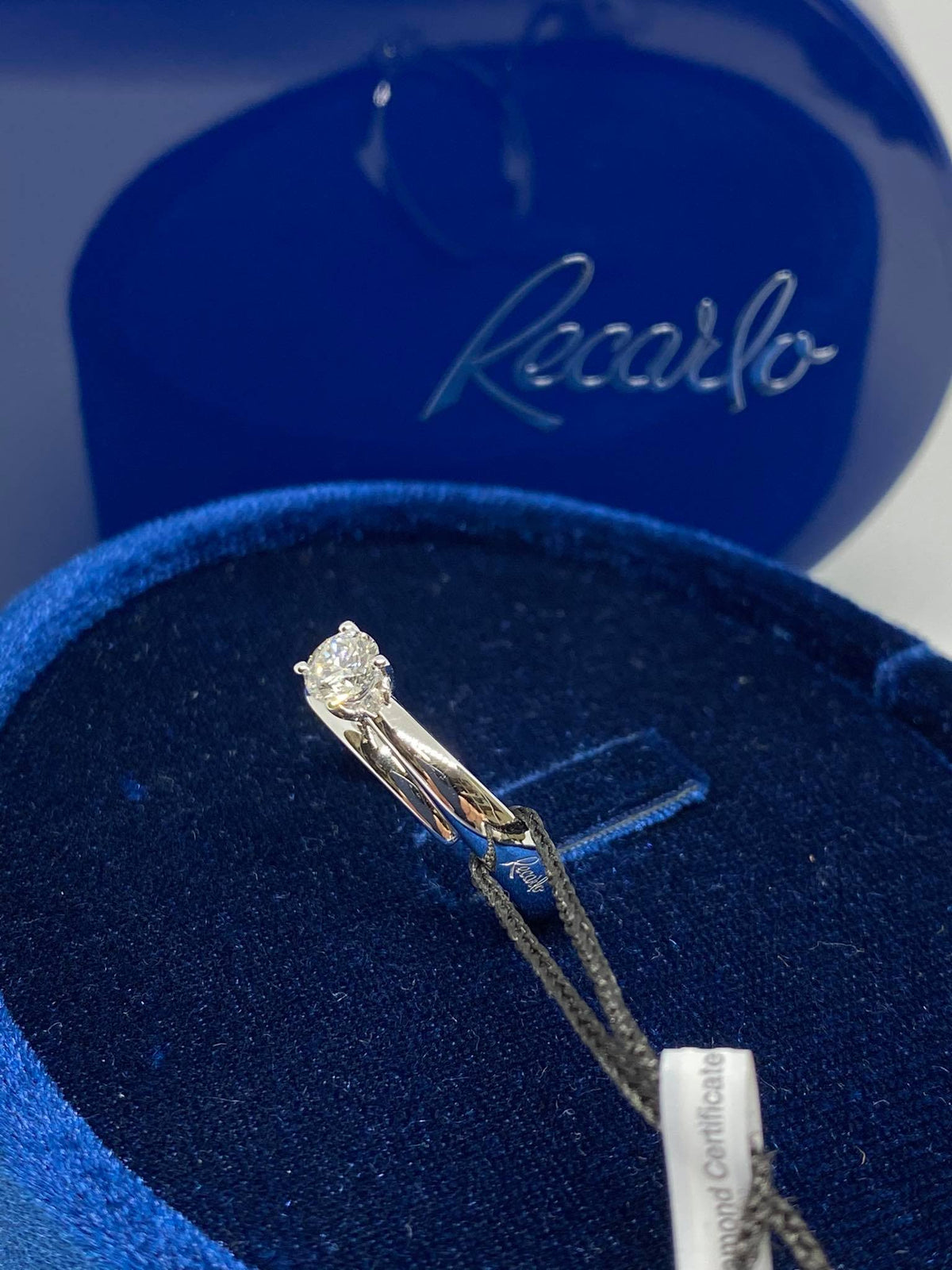 Anello Solitario Recarlo Eternity con Diamante Ct 0.42