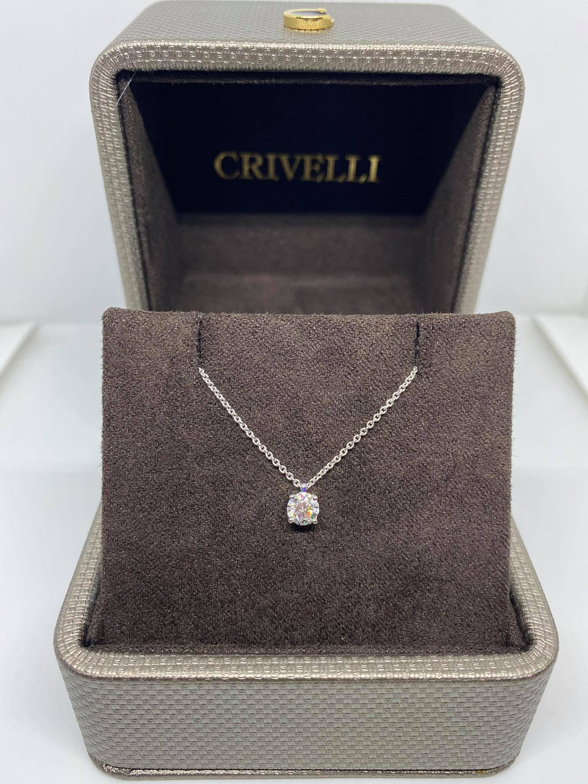 Collana Punto Luce Crivelli con Diamante Ct 0.45