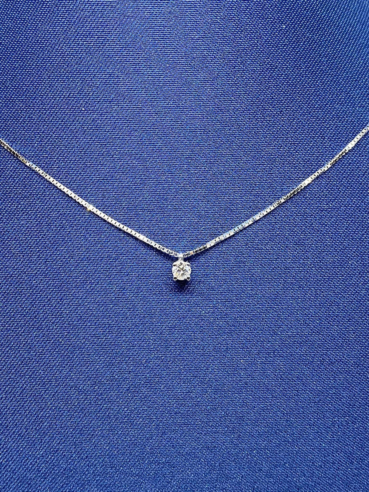 Collana Punto Luce Comete Gioielli con Diamante Ct 0.11