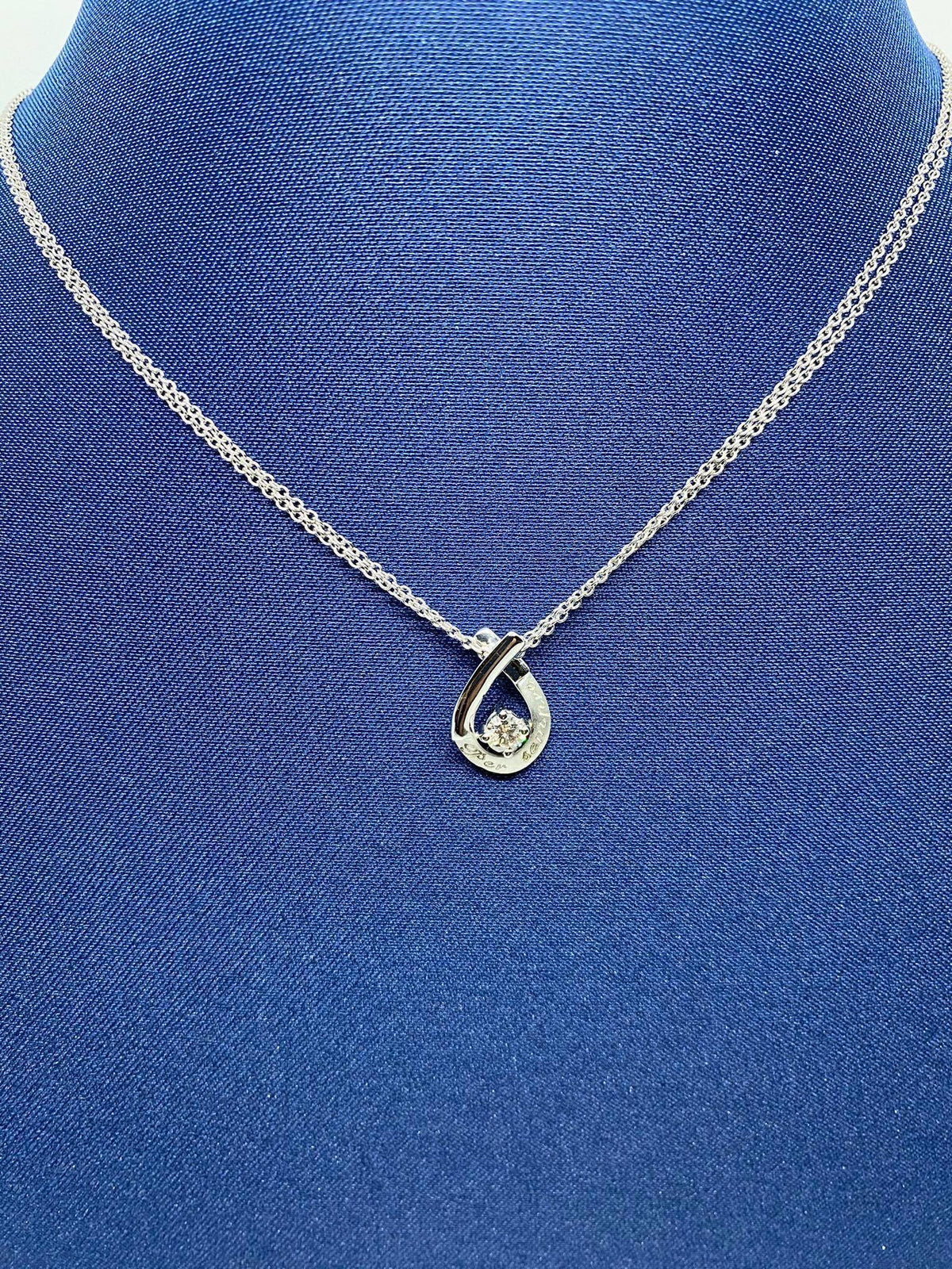Collana Punto Luce Anteo con scritta "Per Sempre" Ct 0.15