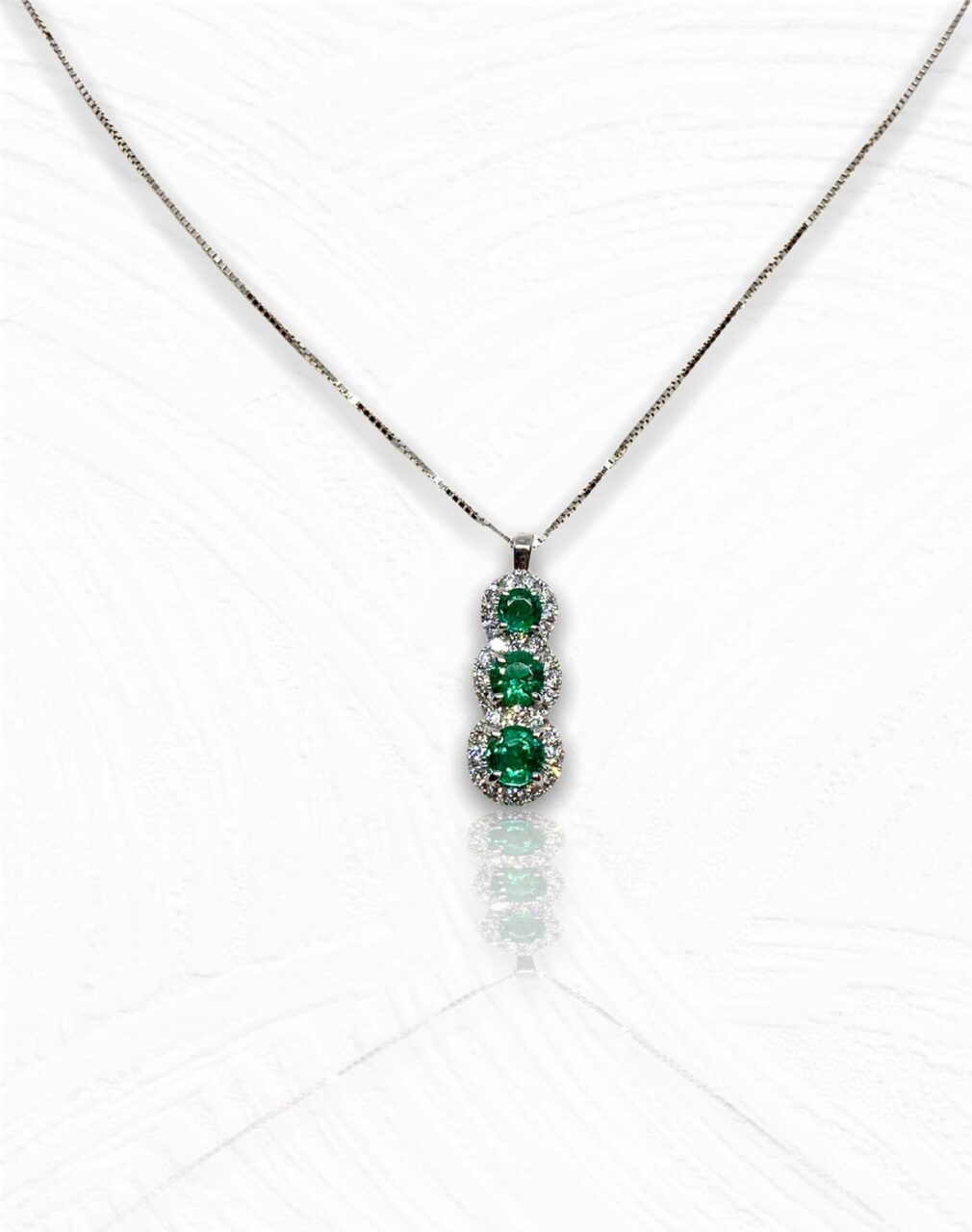 Collana Donna PG Gioielli Trilogy con Smeraldi e Diamanti