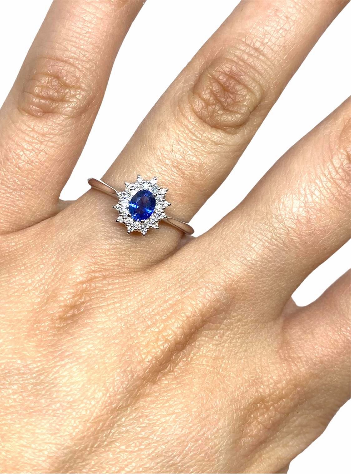 Anello Donna Recarlo con Zaffiro e Diamanti