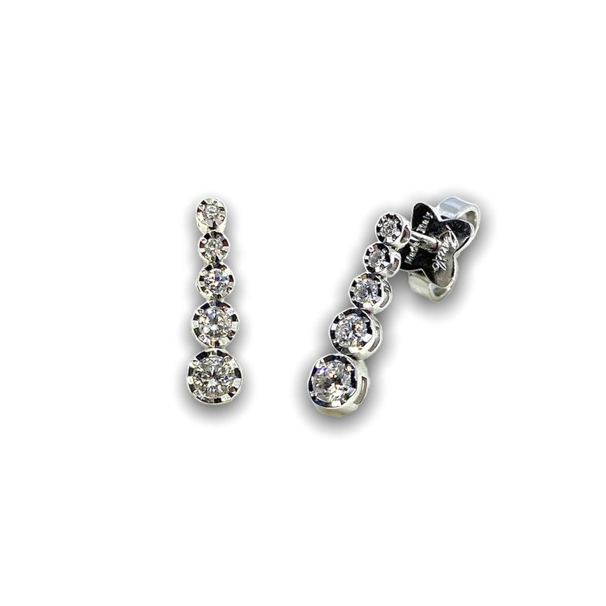 Orecchini Donna Recarlo Face Round con Diamanti