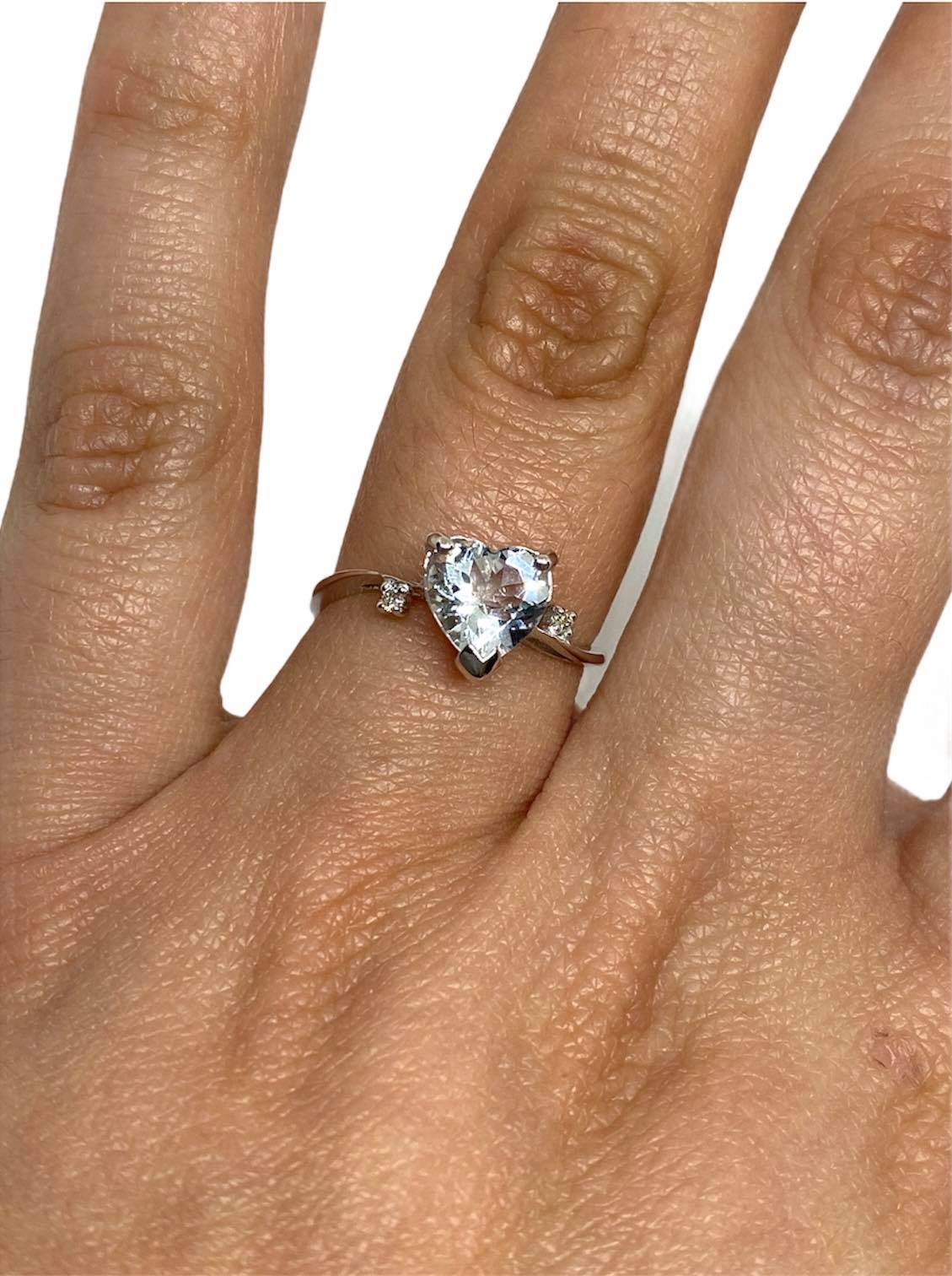 Anello Donna Oro 18KT con Acquamarina e Diamanti