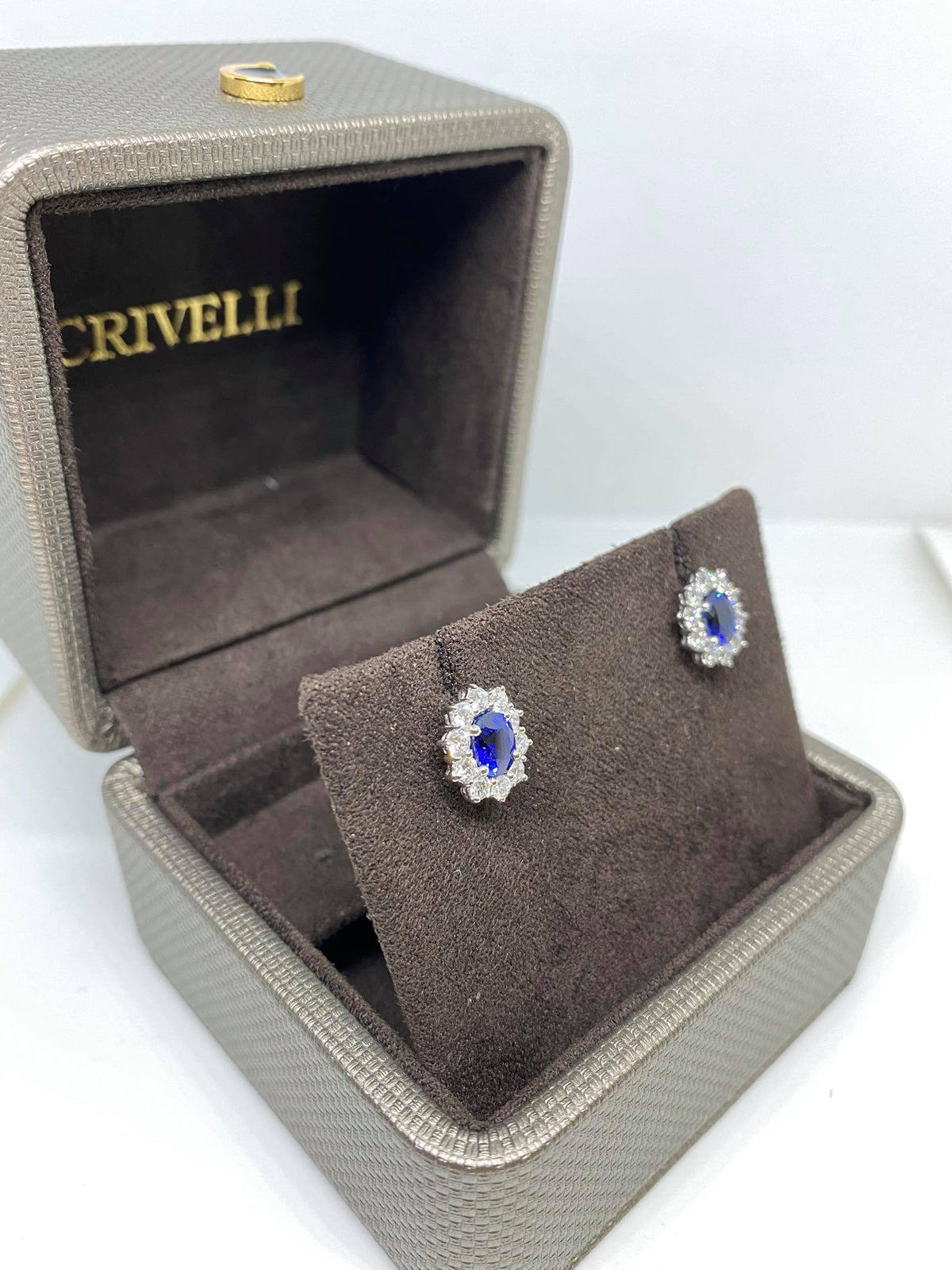 Orecchini Crivelli con Zaffiro e Diamanti