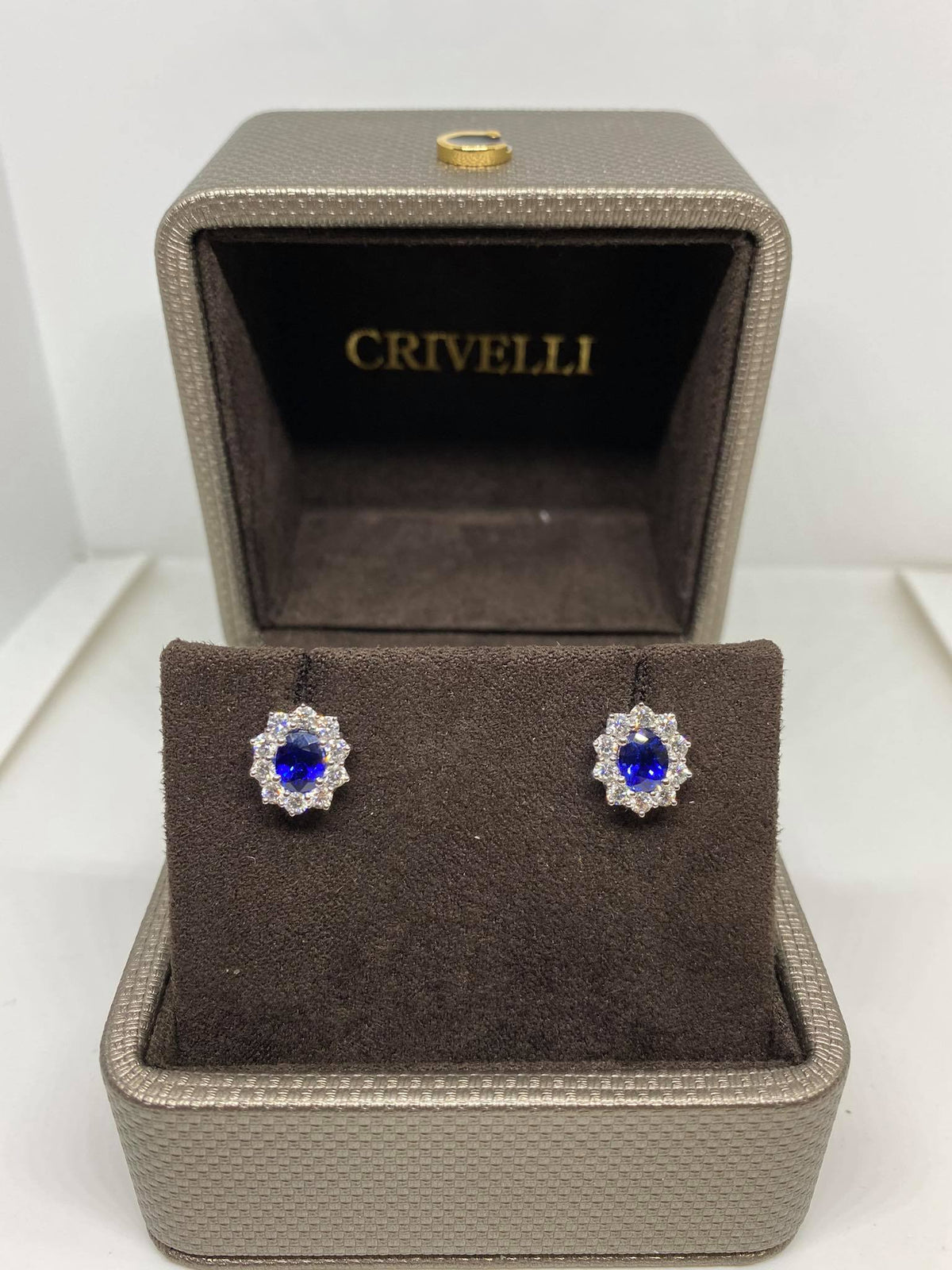 Orecchini Crivelli con Zaffiro e Diamanti