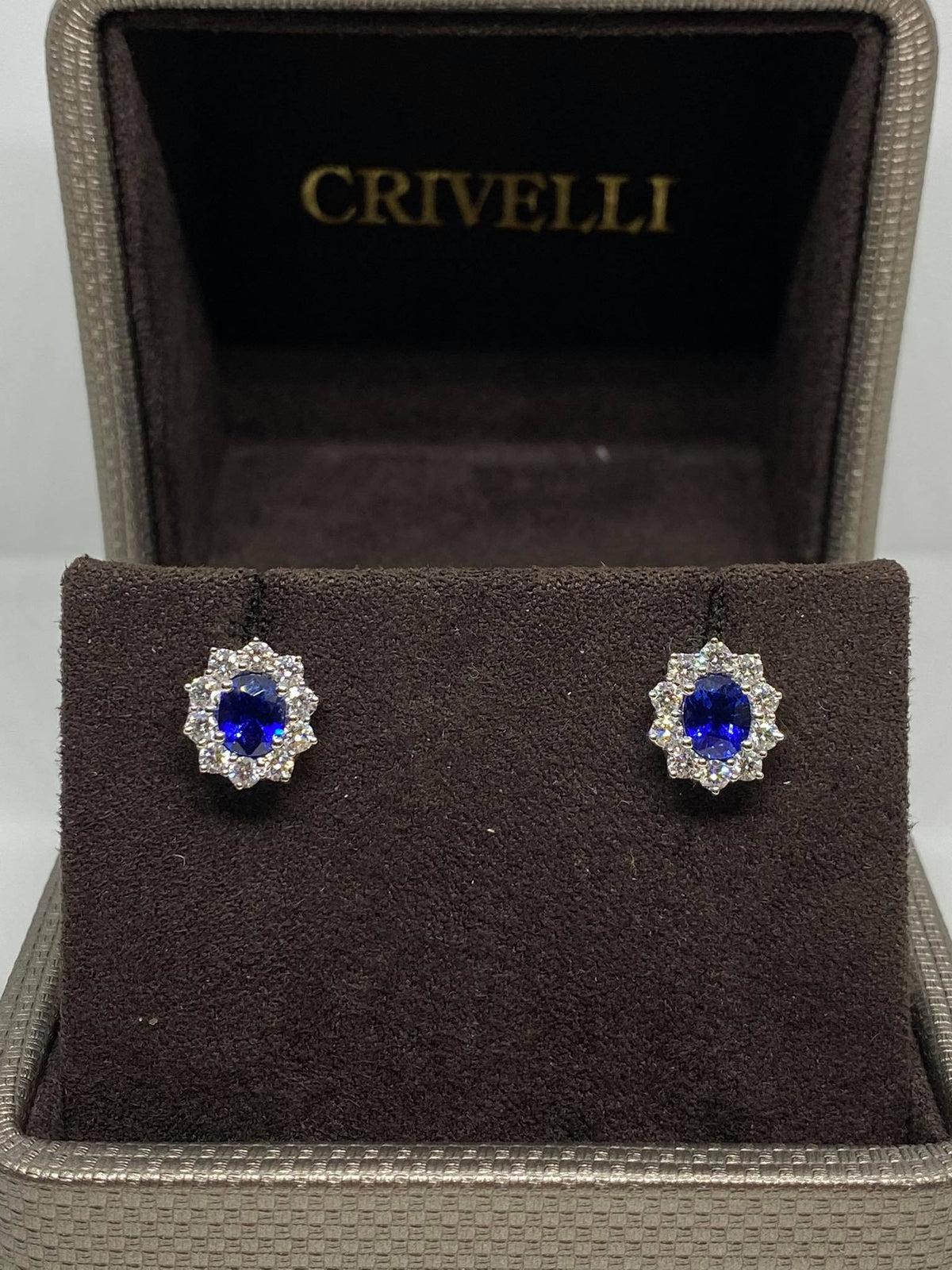 Orecchini Crivelli con Zaffiro e Diamanti