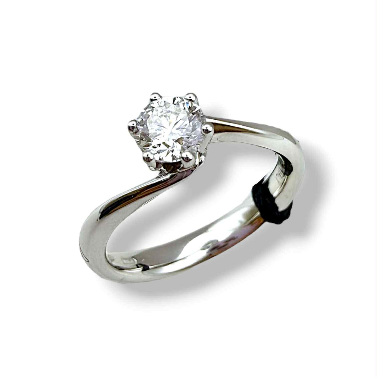 Anello Recarlo Solitario Anniversary Six con Diamanti Ct. 0.31