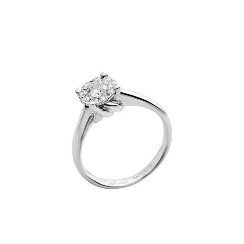 Anello Solitario Recarlo Nodo D'amore con Diamanti Ct. 0.37