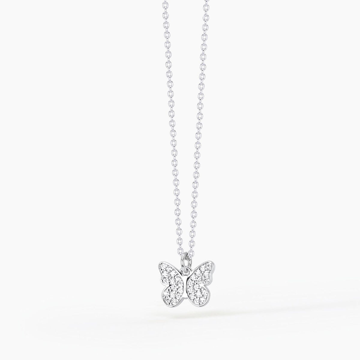 Collana Donna Mabina in Argento e Zirconi con Farfalla