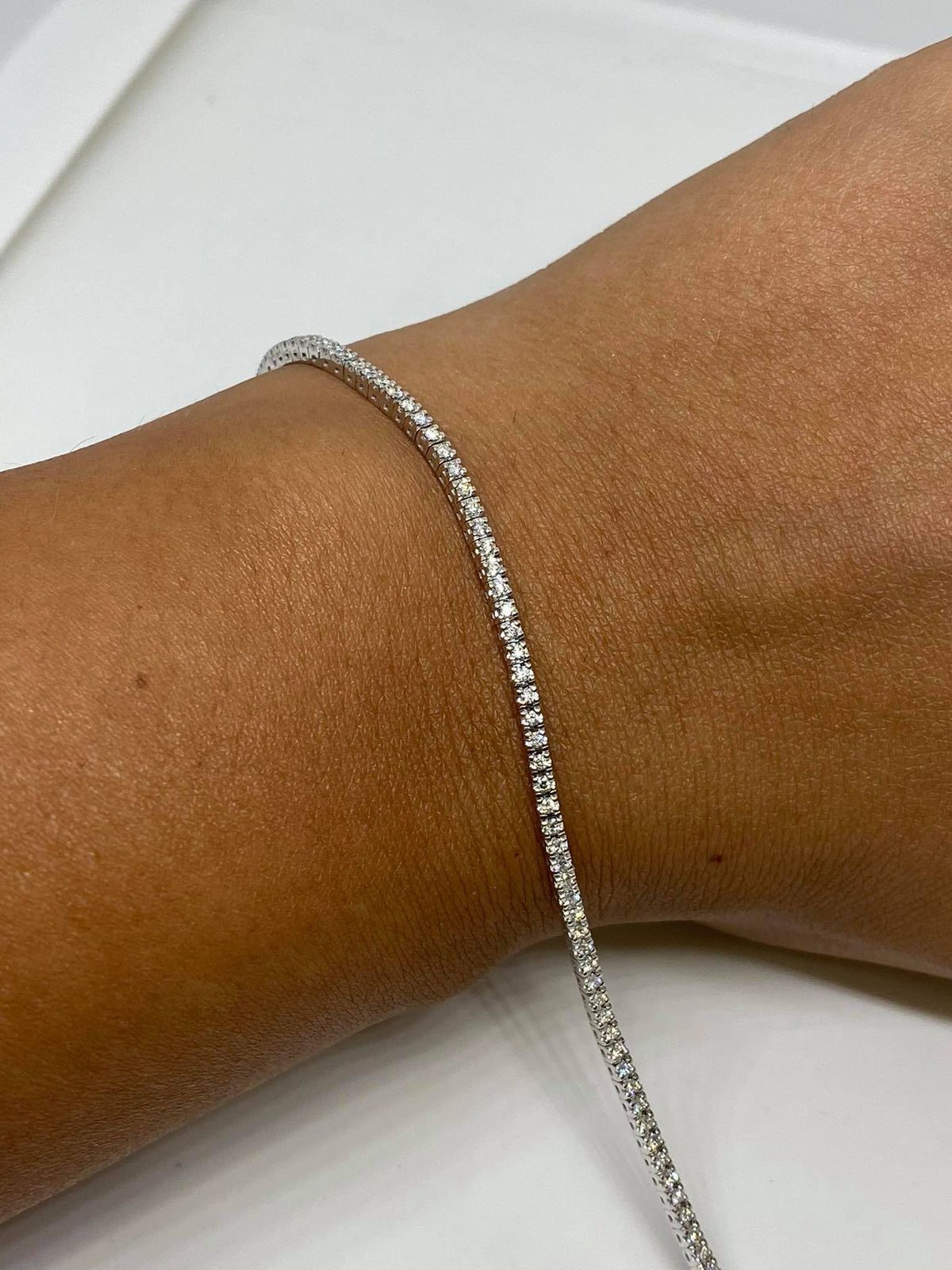 Bracciale Tennis Crivelli in Oro 18KT e Diamanti Ct 0.75
