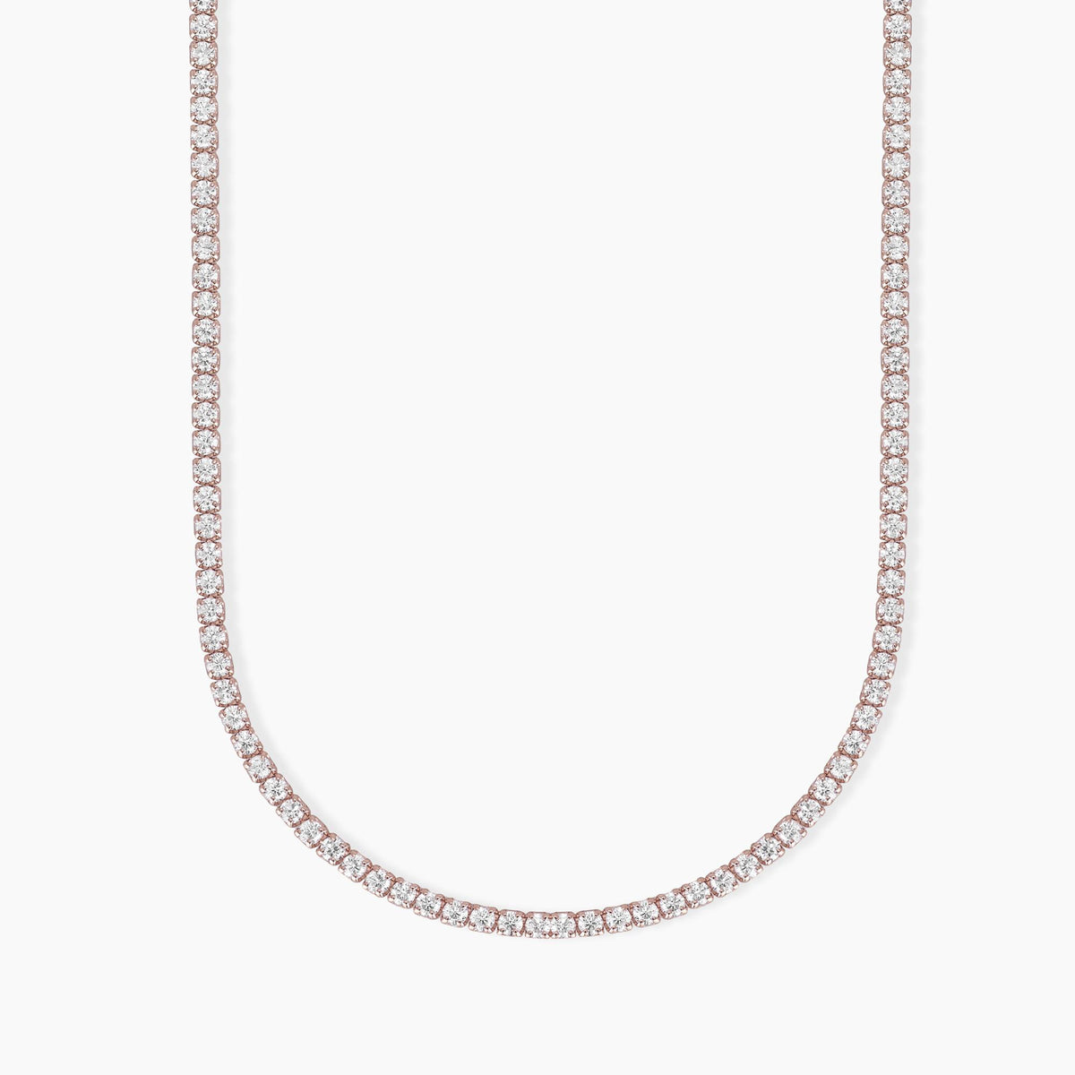 Collana Tennis Donna Mabina in Argento Rosè e Zirconi