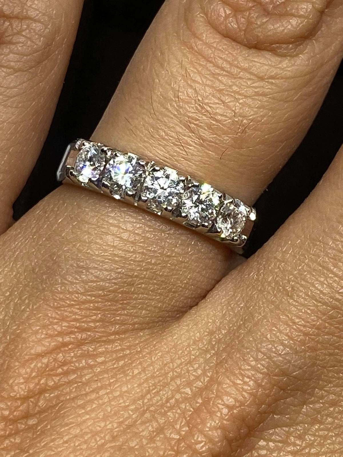 Anello Crivelli Veretta a 5 Pietre in Oro 18KT 18KT e Diamanti Ct 0,92 G-SI