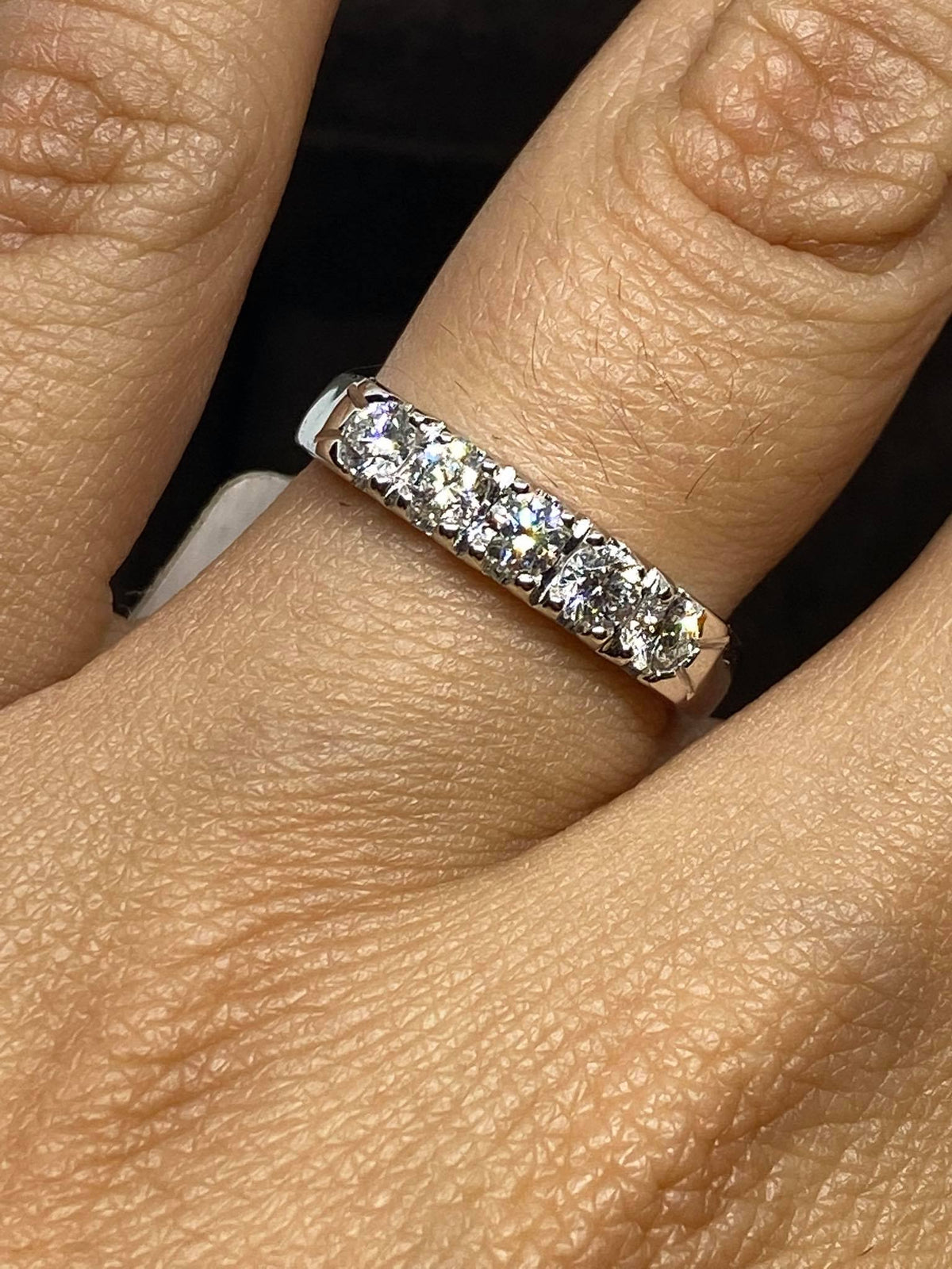 Anello Crivelli Veretta a 5 in Oro 18KT 18KT e Diamanti Ct 0.55