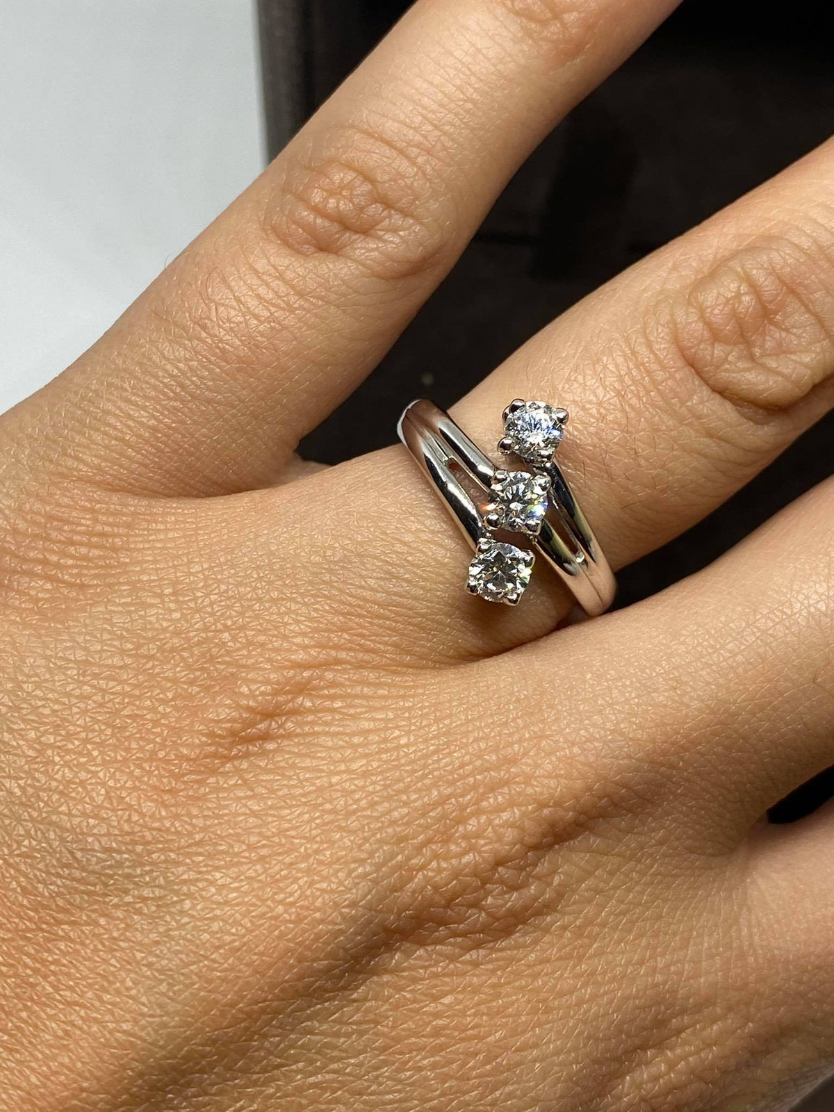 Anello Crivelli Trilogy in Oro 18KT e Diamanti Ct 0.75