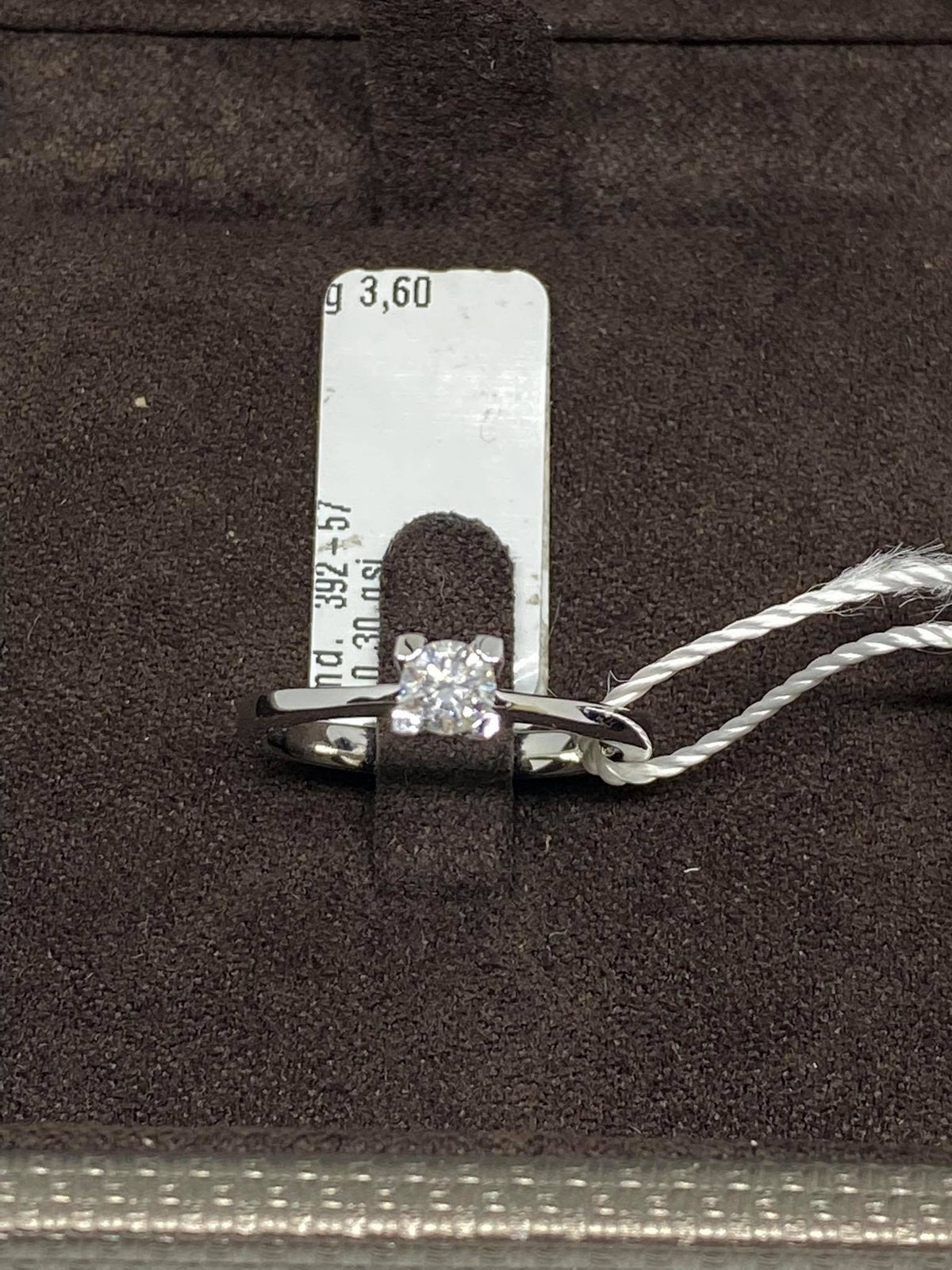 Anello Crivelli Solitario in Oro 18KT 18KT e Diamante Ct 0.30