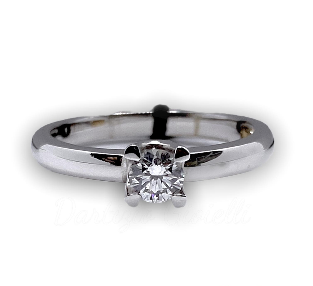 Anello Solitario Recarlo con Diamante Ct 0.30