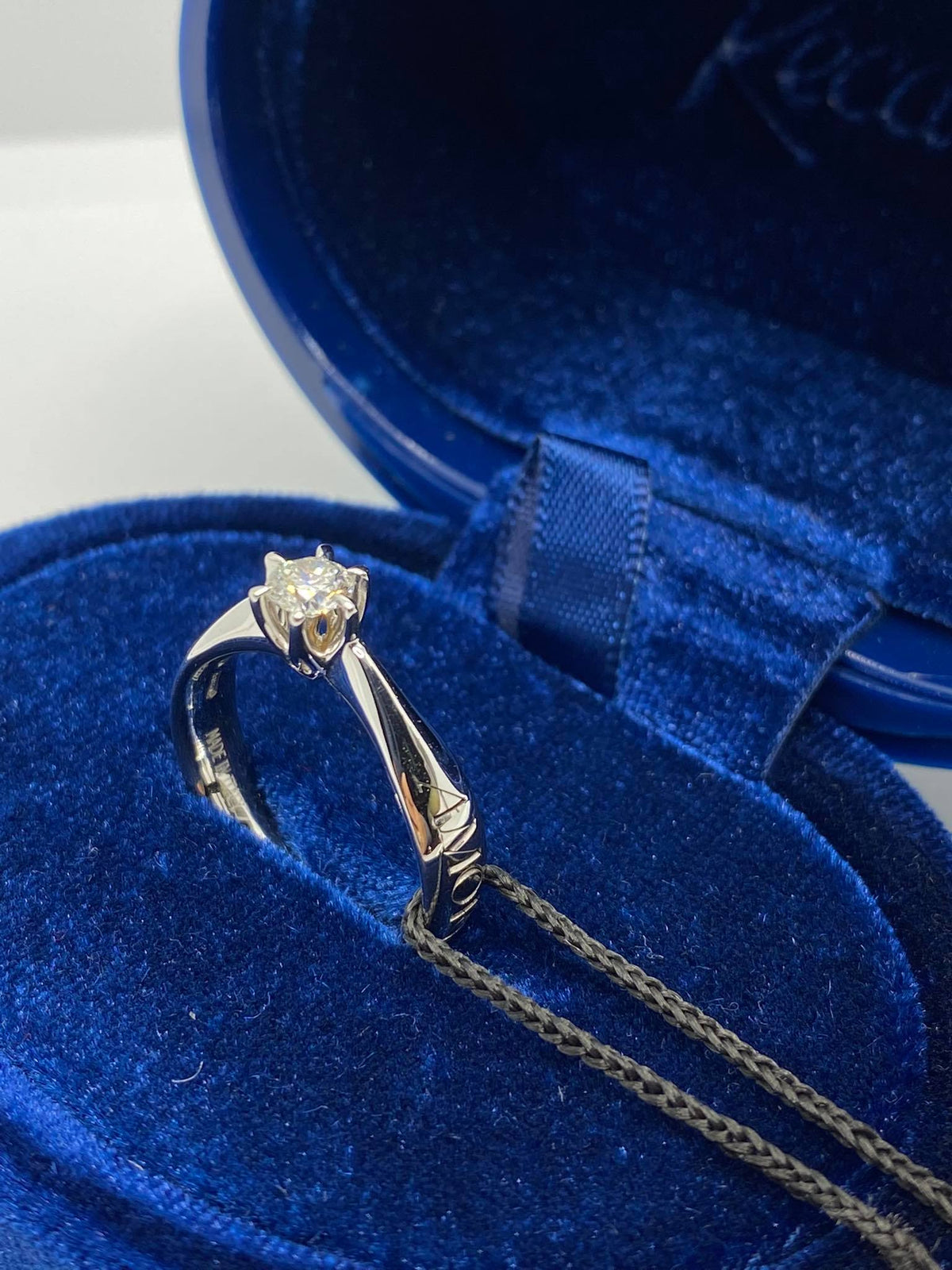 Anello Solitario Recarlo Florence AMORE con Diamante Ct 0.30