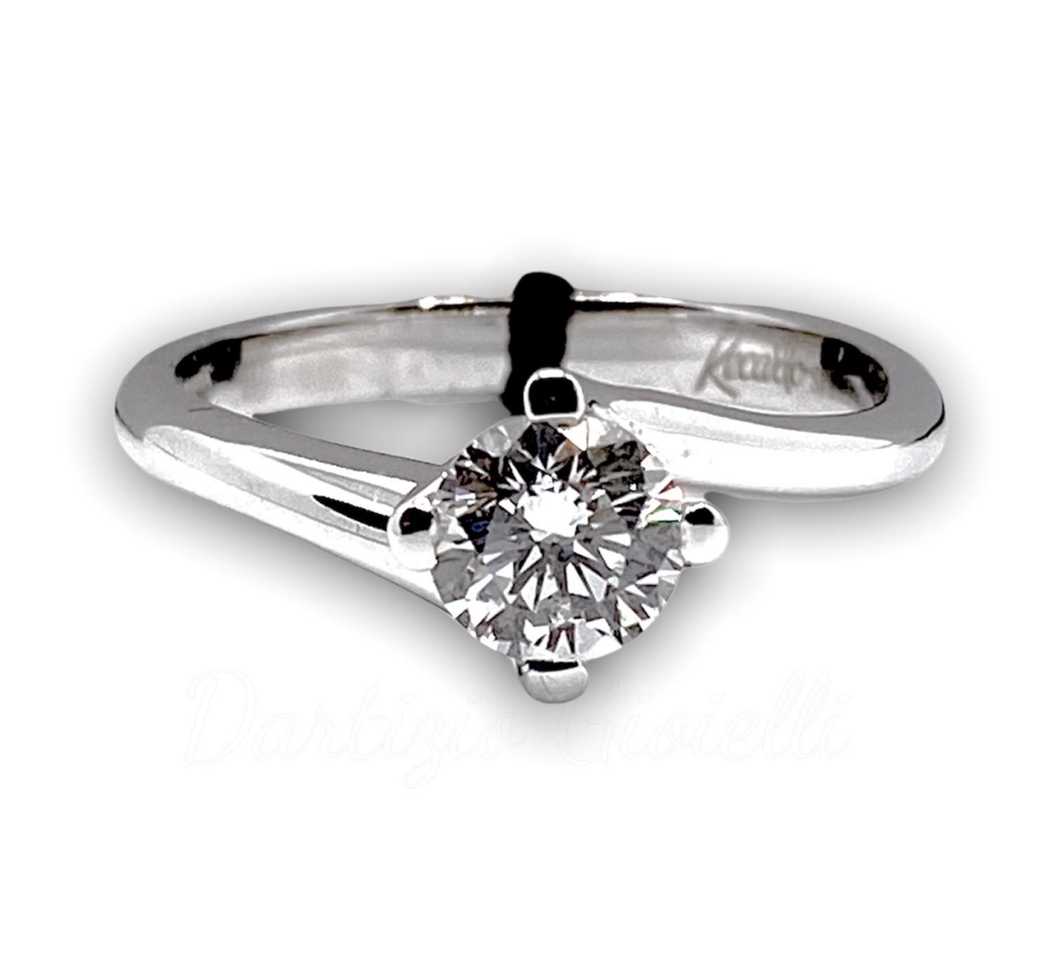 Anello Solitario Recarlo Valentino con Diamante CT 0.77