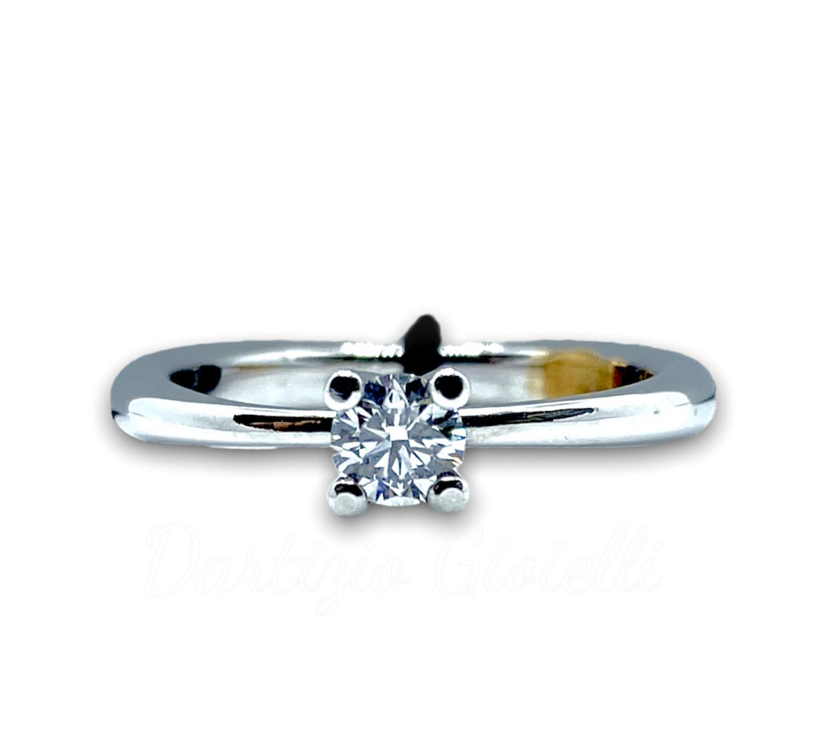 Anello Solitario Recarlo con Diamante Ct 0.35