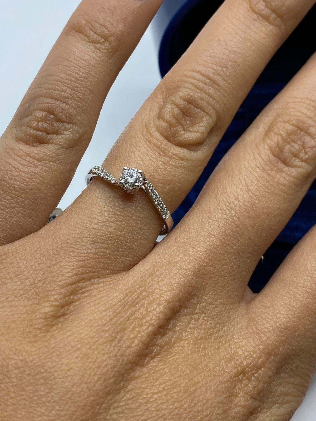 Anello Recarlo Solitario Anniversary con Diamanti Ct 0.29