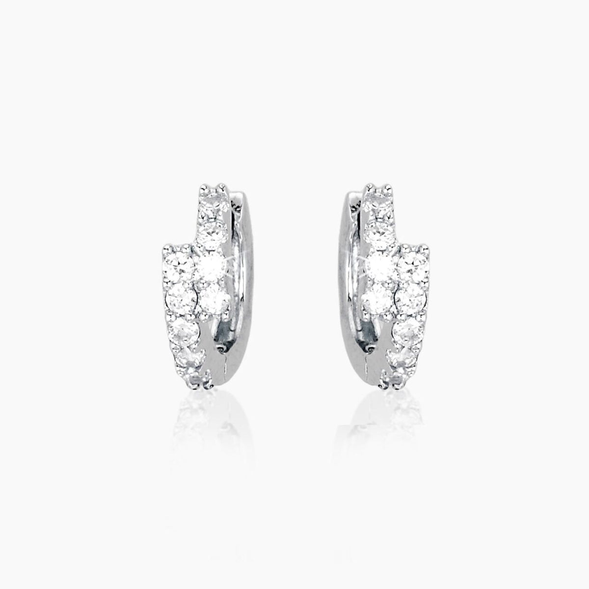 Orecchini a Cerchio Mabina in Argento e Zirconi