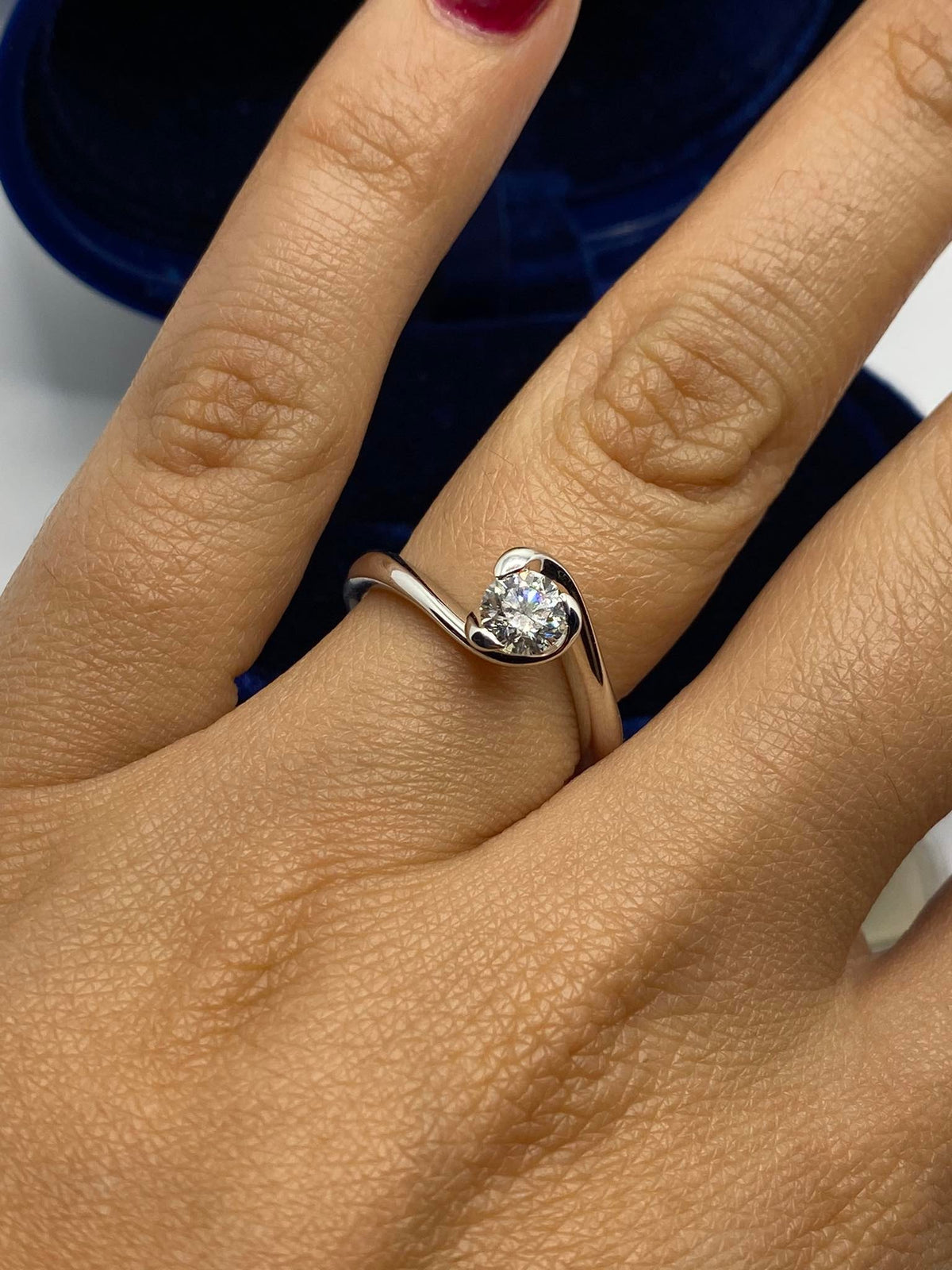 Anello Solitario Recarlo con Diamante Ct 0.51