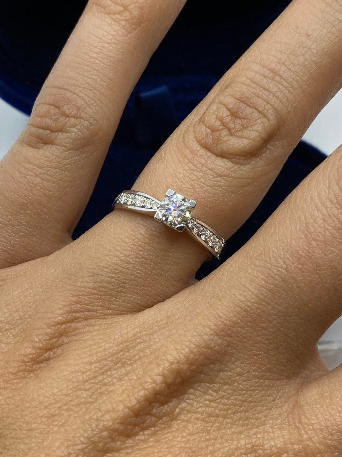 Anello Solitario Recarlo Maria Teresa con Diamante Ct 0.45