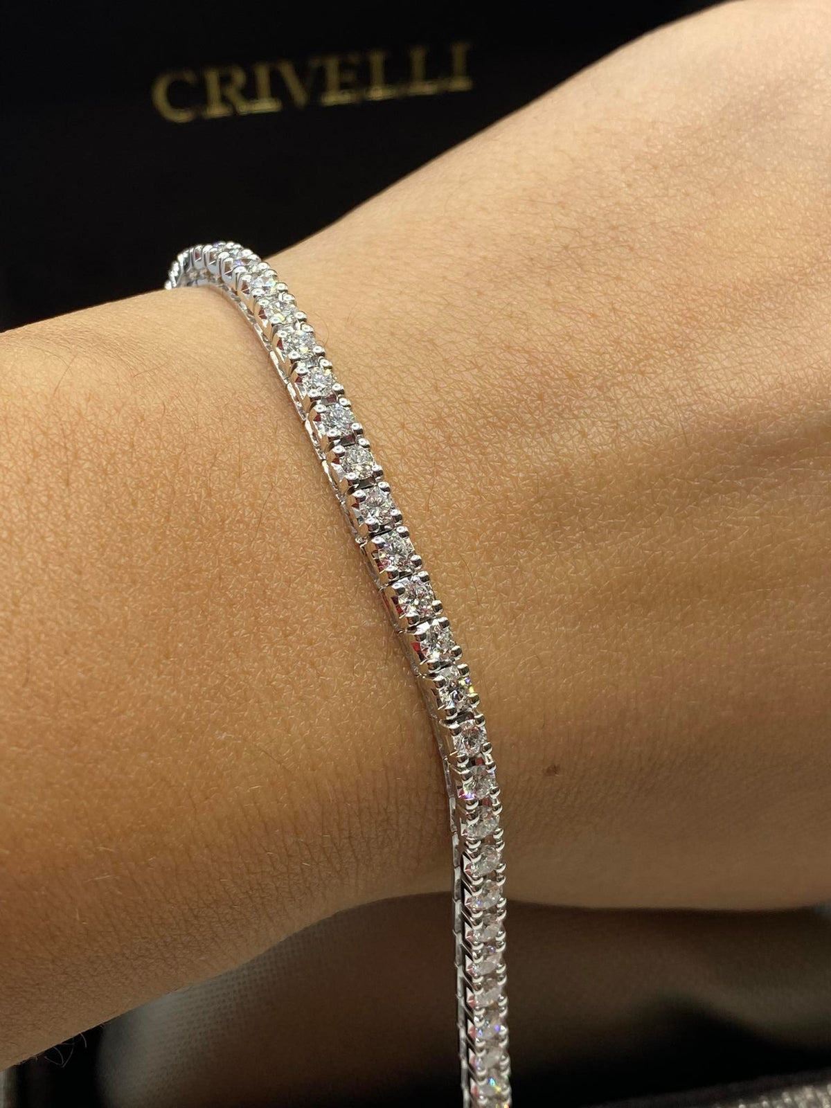 Tennis Crivelli in Oro 18KT 18KT e Diamanti Ct 4.00