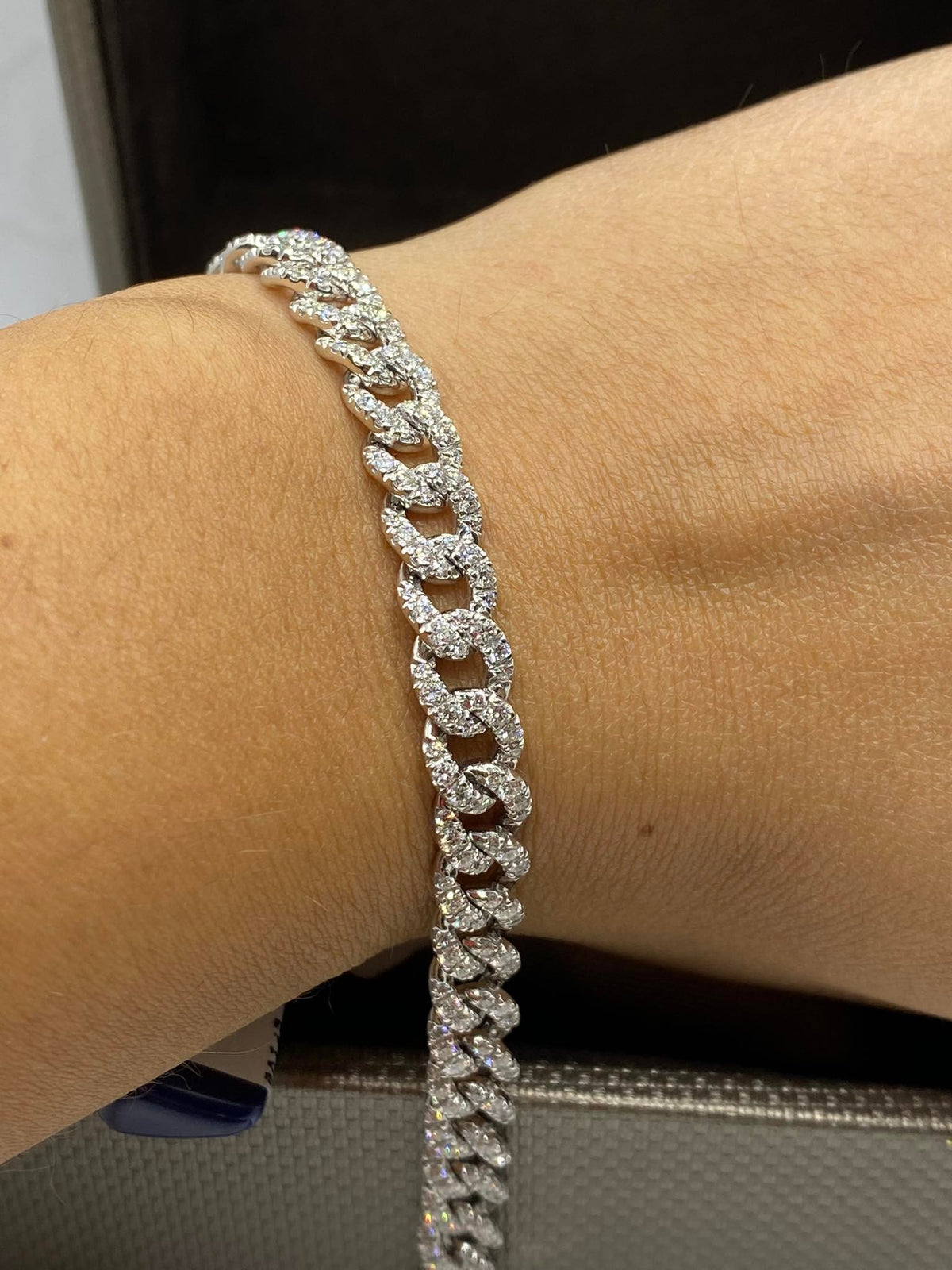 Bracciale Groumette Crivelli in Oro 18KT 18KT e Diamanti Ct 3.40